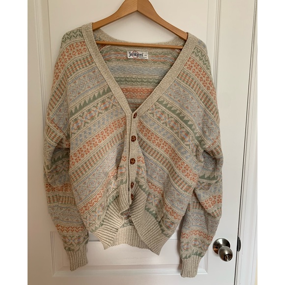 Vintage oversized wool cardigan - Picture 2 of 4